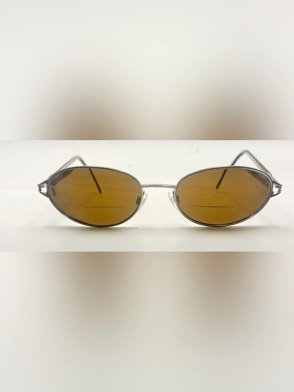 Camelot Nikki Brown Silver Oval Metal Sunglasses Frames Only